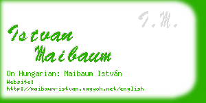 istvan maibaum business card